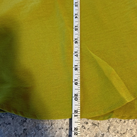 Monteau Los Angeles Chartreuse Lime Green Wrap Dress Size M - Picture 8 of 8